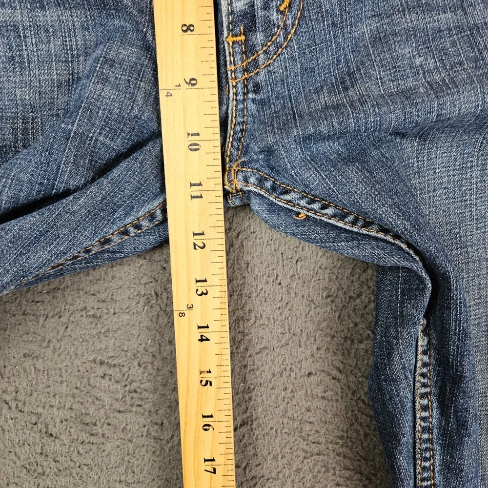 Levis 505 Mens Straight Fit Jeans 36x36 Medium Wash Blue Denim Cotton‎